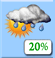 Sunny, Light Rain Showers